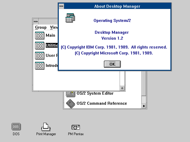 OS/2 1.2 About Dialog (1989)